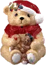 santa teddy ornament