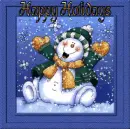 happy holidays snowman