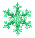 Green Snowflake - Amber