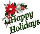 HAPPY HOLIDAYS/FLOWER