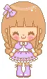 Girl wears violet