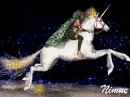 nimue girl riding unicorn