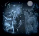 blue fairy with unicorn aletha