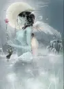 glittered fairy with rose silver