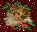 victorian angel merry christmas snowing
