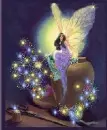 purple fairy with fireworks