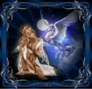 fairy with pegasus glittered