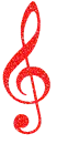 Red music note