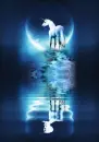 blue unicorn by water