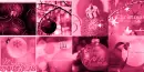 christmas ornaments background-pink