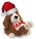 cute santa dog PAM