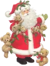 santa and teddy bears