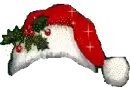 santa hat and holly