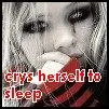 crys herself to sleep