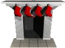 santa peeking from chimney