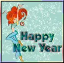 happy new year girl