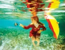 under water