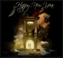 happy new year hourglass