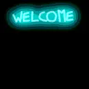 welcome neon sign