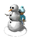 snowman and snowball fight