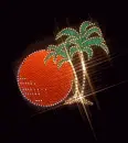 sparkle gold palm tree