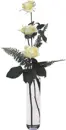 white roses in a vase