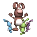 mom rabbit and kids