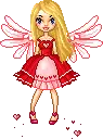 cute angel with hearts