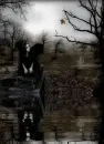 goth girl by water