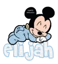 Sleeping Baby Mickey Mouse -Elijah-