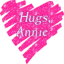 Pink Heart - Hugs - Annie