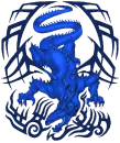 blue tribal dragon