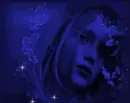 night lady with butterflies
