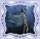 blue fairy in rain