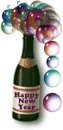 happy new year champagne bubbles
