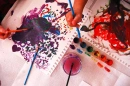 Splash the paint.
