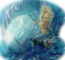 mermaid and waves