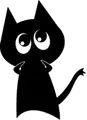 black cat -shy