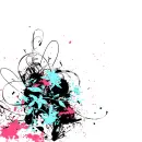 Splatters and swirls Background