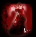 nimue goth woman in red