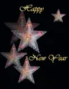 happy new year fireworks and stars