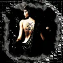 GOTH GIRL IN ROUND FRAME GLITTERED
