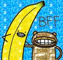 we're bffs, but im not d monkey!