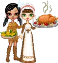 Friends- Pilgrim and Native Girl