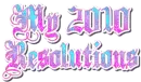 2010 resolutions