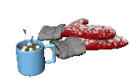 hot chocolate and mittens