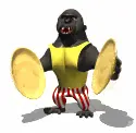 gorilla and cymbals