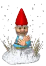 cold gnome in the snow