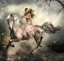 girl riding a horse