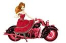 Woman on Motorrad